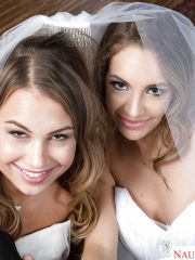 Kinky wedding night threesome sex with Kendall Kayden and Kimmy Granger